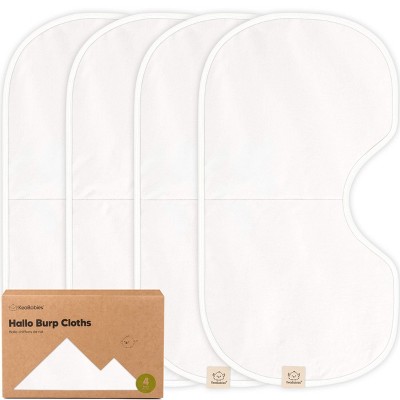 KeaBabies 4pk Hallo Baby Burp Cloths, Organic Cotton Burp Cloth for Girls, Boys, Soft & Absorbent Burping Cloths