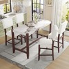 Okak 47.5IN Modern Faux Marble Finish Dining Table, Kitchen Table with Reinforced Table Legs, Dinner Table for Kitchen, Living Room - 3 of 4