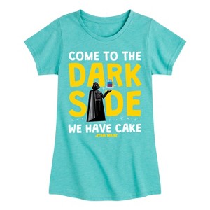 Girls' - Star Wars - Come To The Dark Side Fitted Short Sleeve Graphic T-Shirt - 1 of 4