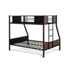 East West Furniture,Full Twin Bunk Bed in powder coating black color - 4 of 4