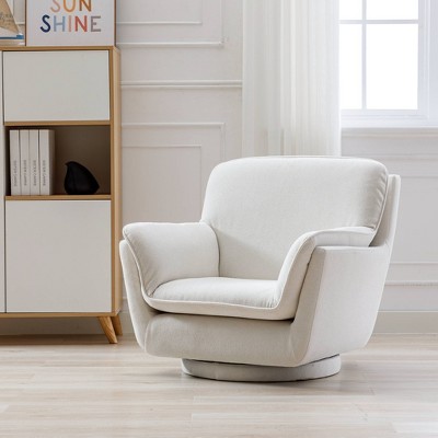 Modern Swivel Performance Fabric Chair With Removable Insert