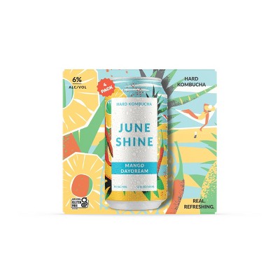 JuneShine Mango Daydream Hard Kombucha - 4pk/12 fl oz Cans