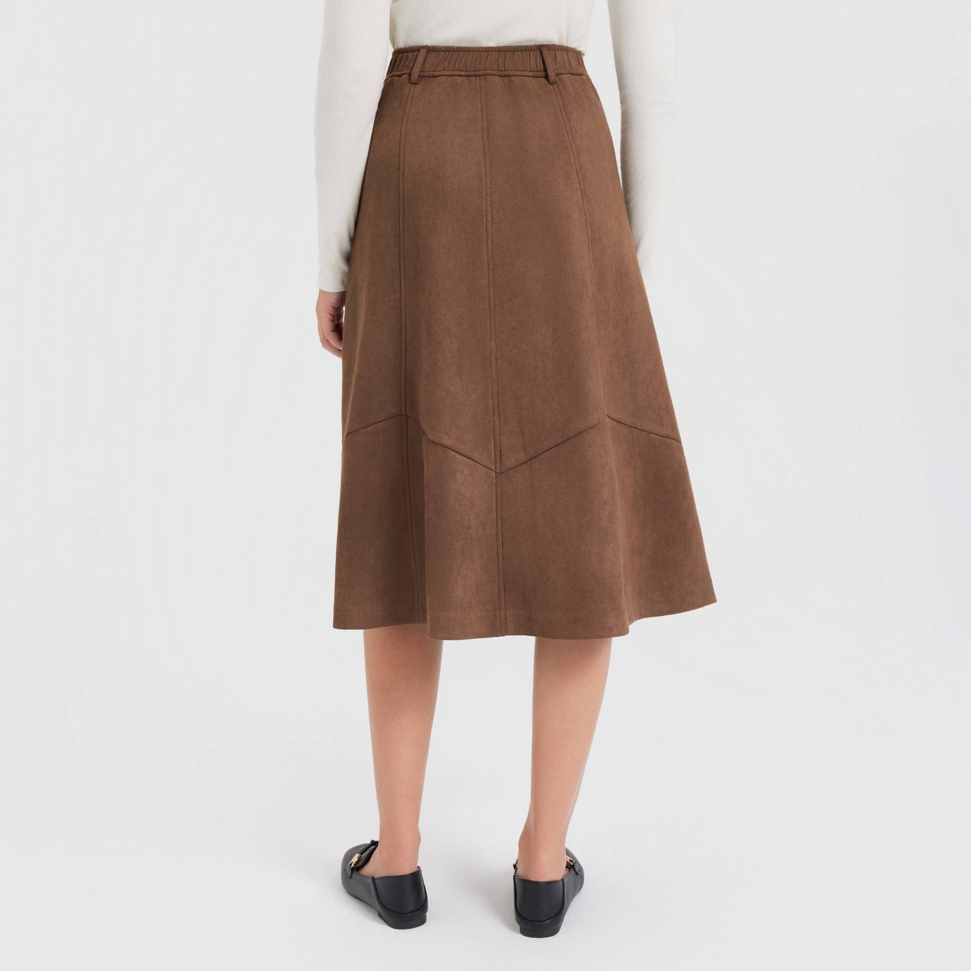 Women's Faux Suede Midi A-Line Skirt - Universal Thread™