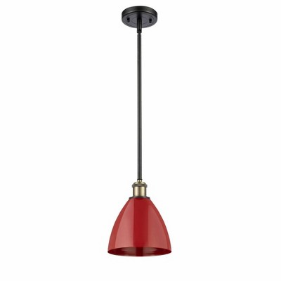 Plymouth Dome - 1 Light Stem Hung Pendant In Industrial Style-9.25 Inches Tall and 7.5 Inches Wide