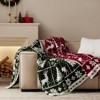 Super Soft Christmas Throw For Couch Bed Fuzzy Fluffy Fleece Cozy Like Chenille Cute Tree Deer Snow Pattern Thick And Warm For Wintertwin - 3 of 4