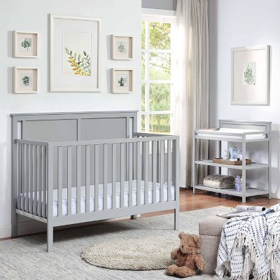 Connelly Gray 4-in-1 Convertible Crib with Veneer Panels