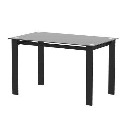 Modern Tempered Glass Dining Table With Sturdy Metal Frame : Target