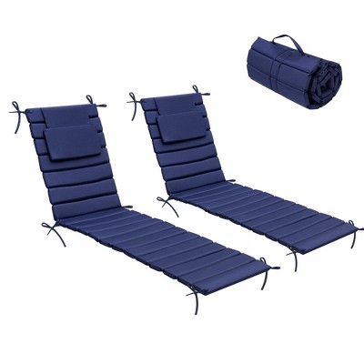 Crestlive Products Outdoor Portable Egg Rolls Chaise Lounge Cushion