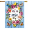 Briarwood Lane Spring House Flag 40x28 For Outdoor Bless This Home With Love For Spring House Flag - 2 of 4