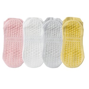 Anna-Kaci 4-Pack Women's Mesh Top Non-Slip Yoga Socks with Full Sole Grips and Breathable Lightweight Fabric - 1 of 4