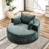 Oversized Chaise Lounge Chenille Single Sofa Sleeper Sofa Couch Upholstered Accent Chair, No Assembly Required, Green/Gray/Beige/Black-ModernLuxe - 3 of 4
