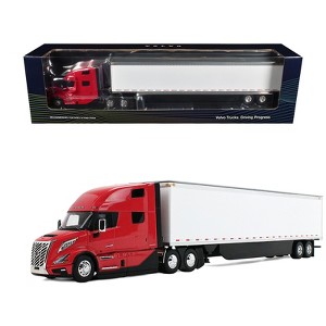 Volvo VNL 860 High-Roof Sleeper and 53' Trailer with Skirts Red