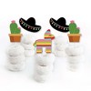 Big Dot of Happiness Let's Fiesta - Dessert Cupcake Toppers - Fiesta Party Clear Treat Picks - Set of 24 - 2 of 4