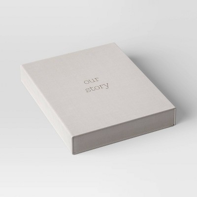 10" x 12" Photo Album Box "Our Story" Gray - Threshold™
