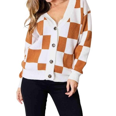 Women's Plush Oversized V-Neck Cardigan - Double Take