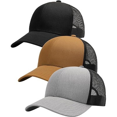 Fisfet Mens Trucker Hat Structured Mesh Baseball Cap Adjustable Classic Mens Hat