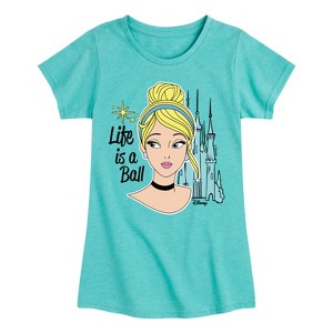 Girls' - Disney - Life Is A Ball Fitted Short Sleeve Graphic T-Shirt - 1 of 4
