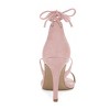 Allegra K Women's Solid Open Toe Lace Up Stiletto Sandals - 4 of 4