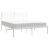 vidaXL White Metal Full Bed Frame with Headboard, Under-Bed Storage, Heavy-Duty, No Mattress - 4 of 4