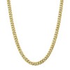 Black Bow Jewelry Men's 7.75mm 10k Yellow Gold Flat Beveled Curb Chain Necklace - 3 of 4
