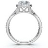 Pompeii3 1 1/2Ct Diamond Cushion Halo Twist Engagement Ring 14k Gold or Pt Lab Created - 2 of 4