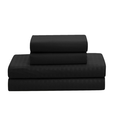 Queen Black Down Alternative Microfiber 8-Piece Bed in a Bag Set