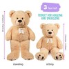 LotFancy 3 Feet Giant Teddy Bear Stuffed Animal, 39" Large Bear Plush Toy with Footprints - 2 of 4
