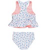 RuffleButts Toddler UPF50+ Reversible Peplum Tankini - 2 of 4