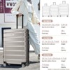 FONTOI Hardshell Luggage Set 3 Piece(20/24/28 Inch), Travel Suitcase with Spinner Wheels for Men Women, Fog Gray, 11.3"*29.4"*19.5" - 3 of 4