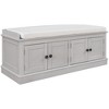 NicBex Storage Bench with 4 Doors,Shoe Bench with Removable Cushion and Adjustable Shelves for Living Room,Entryway - 4 of 4