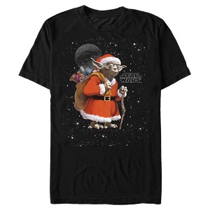 Men's Star Wars Yoda Santa Claus T-Shirt - 1 of 3