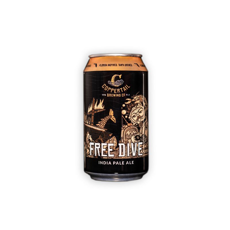Coppertail Freedive IPA Beer - 6pk/12 fl oz Cans, 2 of 4