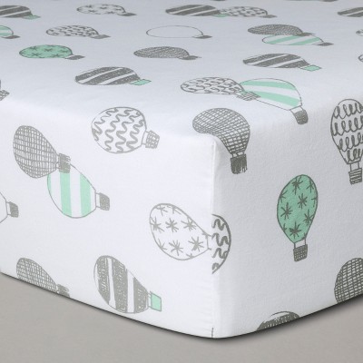 Crib Fitted Sheet Hot Air Balloons 