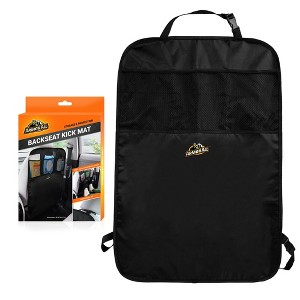 Armor All Car Backseat Kick Mat with Storage, Backseat Kick Protector for Kids with 3 Mesh Pockets, Protects from Kicks, Scratches, Scuffs, Spills - 1 of 4