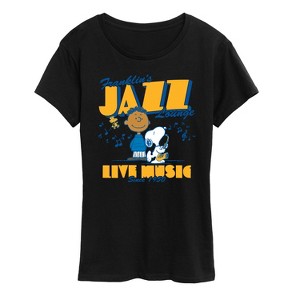 Women's - Peanuts - Franklins Jazz Lounge -Women's Short Sleeve Graphic T-Shirt Short Sleeve Graphic T-Shirt - 1 of 4
