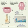 8 Piece Pink Matcha Set - Ceramic Bowl, Bamboo Whisk/Scoop, Stainless Steel Sifter, Complete Starter Kit with Tea Cloth/Spoon, Gift Set for Women - 3 of 4