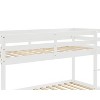 NicBex Twin over Twin Bunk Bed Pine Bed Frame Low Height Design with Ladder and Full Length Guardrail, No Box Spring Required, Space saving - image 4 of 4