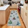 Christmas Area Rug, Washable Non Slip Holiday Carpet with Xmas Tree Pattern, Low Pile Accent Rug for Living Room Bedroom - 3 of 4