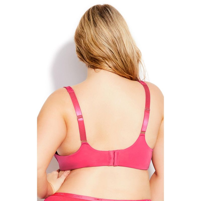 Women's Plus Size Fashion Plunge Bra - hot pink | AVENUE, 2 of 3