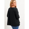 June + Vie by Roaman's Women's Plus Size Long-Sleeve Swing One + Only Tee - 3 of 4