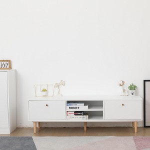NicBex Modern Functional TV Stand Modern Elegant Entertainment Center with 2 Drawers TV Cabinet with Solid Wood Legs for Living Room - 1 of 4