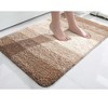 Home Mart Goods Large 2 Piece Brown Ombre Microfiber Soft Thick Plush Bath Mat Set - 4 of 4