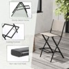 Tangkula Outdoor Barstools Set of 2/4 Counter Height Folding Bar Chairs with Back and Footrest Versatile Patio Dining Chairs Coffee - 4 of 4