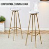 Resenkos Counter Bar Stools, Counter Stool,Bar Chairs with Gold Legs, Small Size Bar Chairs for Dining Room, Kitchen,White - 3 of 4