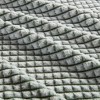Back Printed Microvelour Plush for All Seasons, Grid Design in 100% Polyester, Lightweight Decorative Layer - 3 of 4
