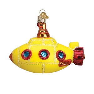 Old World Christmas Blown Glass Ornament for Christmas Tree, Groovy Submarine - 1 of 3