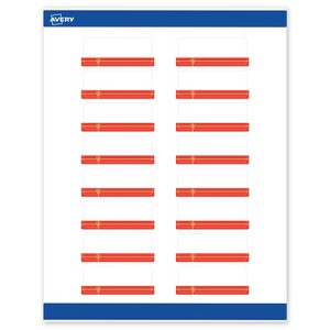 Avery Labels, 1" x 2-5/8", Gold-Red Gift, Matte, 160ct - 1 of 4