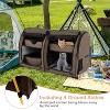 Munora Double Compartment Pet Carrier, 40"×23"×24" Convertible Cat & Dog Carrier with 2 Removable Hammocks, Foldable Travel Crate with Litter Box - 3 of 4