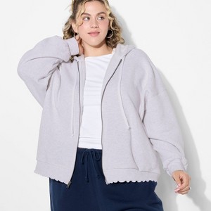 Women's Merrow Edge Hooded Zip-Up Sweatshirt - Wild Fable™ - 1 of 3