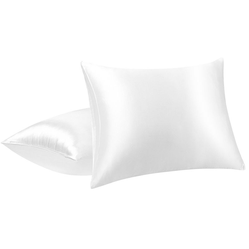 PiccoCasa 85GSM Satin Luxury Silky Envelope Closure Pillowcases 2 Pcs, 1 of 7